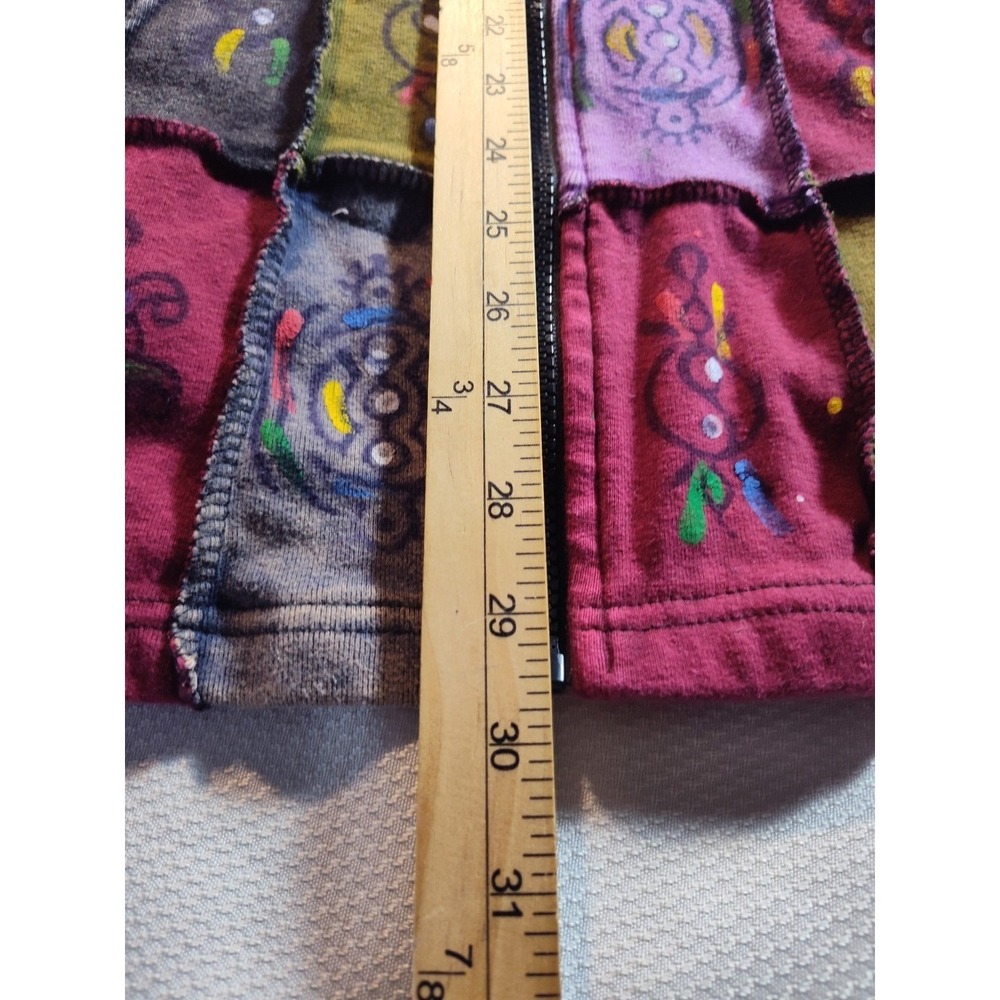 Greater Good Women's Boho Chic Patchwork Hippie Full Zip Hoodie Size XL 1391 - Picture 6 of 8